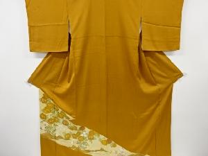 アンティーク　菊に萩模様刺繍着物